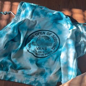 Vans, blue tie-dye hoodie size S